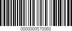 Código de barras (EAN, GTIN, SKU, ISBN): '0000000570060'