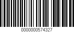 Código de barras (EAN, GTIN, SKU, ISBN): '0000000574327'