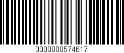 Código de barras (EAN, GTIN, SKU, ISBN): '0000000574617'