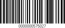 Código de barras (EAN, GTIN, SKU, ISBN): '0000000575027'