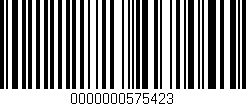Código de barras (EAN, GTIN, SKU, ISBN): '0000000575423'