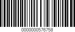 Código de barras (EAN, GTIN, SKU, ISBN): '0000000576758'