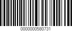 Código de barras (EAN, GTIN, SKU, ISBN): '0000000580731'