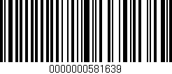 Código de barras (EAN, GTIN, SKU, ISBN): '0000000581639'