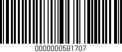 Código de barras (EAN, GTIN, SKU, ISBN): '0000000581707'