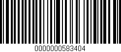 Código de barras (EAN, GTIN, SKU, ISBN): '0000000583404'