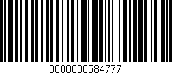 Código de barras (EAN, GTIN, SKU, ISBN): '0000000584777'