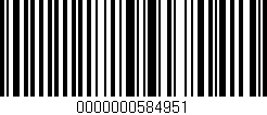 Código de barras (EAN, GTIN, SKU, ISBN): '0000000584951'