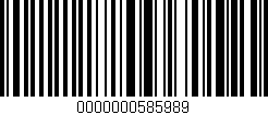 Código de barras (EAN, GTIN, SKU, ISBN): '0000000585989'