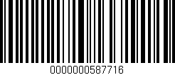 Código de barras (EAN, GTIN, SKU, ISBN): '0000000587716'
