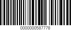 Código de barras (EAN, GTIN, SKU, ISBN): '0000000587778'