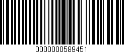 Código de barras (EAN, GTIN, SKU, ISBN): '0000000589451'
