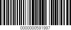 Código de barras (EAN, GTIN, SKU, ISBN): '0000000591997'