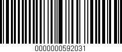 Código de barras (EAN, GTIN, SKU, ISBN): '0000000592031'