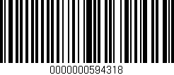 Código de barras (EAN, GTIN, SKU, ISBN): '0000000594318'