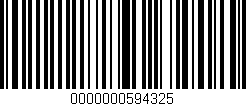 Código de barras (EAN, GTIN, SKU, ISBN): '0000000594325'