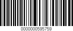 Código de barras (EAN, GTIN, SKU, ISBN): '0000000595759'