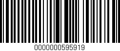 Código de barras (EAN, GTIN, SKU, ISBN): '0000000595919'