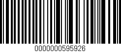 Código de barras (EAN, GTIN, SKU, ISBN): '0000000595926'