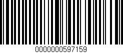 Código de barras (EAN, GTIN, SKU, ISBN): '0000000597159'