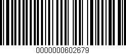 Código de barras (EAN, GTIN, SKU, ISBN): '0000000602679'