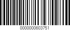 Código de barras (EAN, GTIN, SKU, ISBN): '0000000603751'