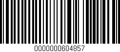 Código de barras (EAN, GTIN, SKU, ISBN): '0000000604857'