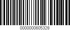Código de barras (EAN, GTIN, SKU, ISBN): '0000000605328'