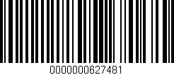 Código de barras (EAN, GTIN, SKU, ISBN): '0000000627481'