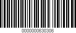 Código de barras (EAN, GTIN, SKU, ISBN): '0000000630306'