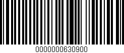 Código de barras (EAN, GTIN, SKU, ISBN): '0000000630900'