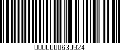 Código de barras (EAN, GTIN, SKU, ISBN): '0000000630924'