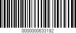 Código de barras (EAN, GTIN, SKU, ISBN): '0000000633192'