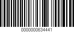 Código de barras (EAN, GTIN, SKU, ISBN): '0000000634441'