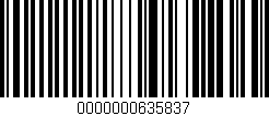 Código de barras (EAN, GTIN, SKU, ISBN): '0000000635837'