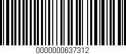 Código de barras (EAN, GTIN, SKU, ISBN): '0000000637312'