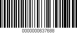 Código de barras (EAN, GTIN, SKU, ISBN): '0000000637688'