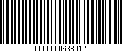 Código de barras (EAN, GTIN, SKU, ISBN): '0000000638012'
