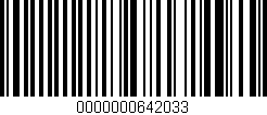 Código de barras (EAN, GTIN, SKU, ISBN): '0000000642033'