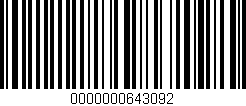 Código de barras (EAN, GTIN, SKU, ISBN): '0000000643092'