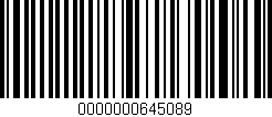 Código de barras (EAN, GTIN, SKU, ISBN): '0000000645089'