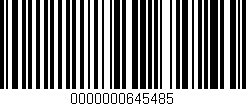 Código de barras (EAN, GTIN, SKU, ISBN): '0000000645485'