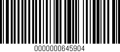 Código de barras (EAN, GTIN, SKU, ISBN): '0000000645904'