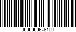 Código de barras (EAN, GTIN, SKU, ISBN): '0000000646109'