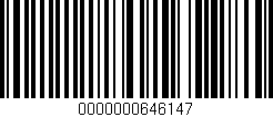 Código de barras (EAN, GTIN, SKU, ISBN): '0000000646147'