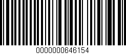 Código de barras (EAN, GTIN, SKU, ISBN): '0000000646154'
