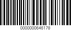 Código de barras (EAN, GTIN, SKU, ISBN): '0000000646178'