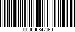 Código de barras (EAN, GTIN, SKU, ISBN): '0000000647069'