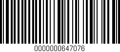 Código de barras (EAN, GTIN, SKU, ISBN): '0000000647076'