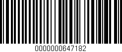 Código de barras (EAN, GTIN, SKU, ISBN): '0000000647182'